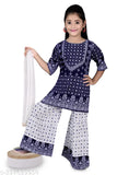 Musklyn Fashion Girls Ethnic Kurta Sarara Sets with Dupatta