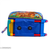 Indian Riders Kids Carry On Luggage Child Rolling Suitcase Zoo Cartoon Animal Travel Trolley Suitcase Lightweight with Zipper for Boys and Girls Waterproof Trolley (Blue, 30 L)