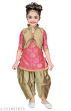 Hariyal Creation Kids Party/Festive Pink Designer Embroidery Patiala Suit For Girls