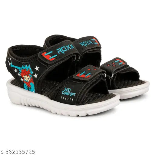 Kids Boys Velcro Indoor Outdoor Sandals For Boys & Girls Kids Wear/Flip Flop Open Toe Light Weight Sandals and Floaters Footwear for Kids