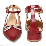 Bow Cherry Pointed Toe Heels for Girls - Stylish & Comfortable Maroon Heels ,Birthday Heel, Cherry Heel, Black belly, Bow heel, Belly, Durga Puja Heels, Navratri Heel,Diwali shopping, Diwali heels, maroon heels,uk3,uk9,uk8,euro42,euro36