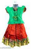 Designer Girls Silk Ready Made Lehenga Choli / Pattu Pavadai