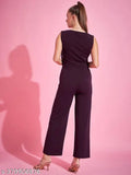 V Neck Full Length jump Suit With Belt