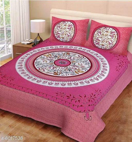 Cotton Printed 95 X 85 Double Bedsheet