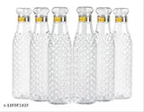 Plastic Food Grade Fridge Square Water Bottle Set(6 Pieces, 1L,Assorted)