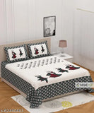 Jaipuri cotton printed double bedsheet