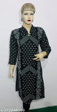 ladies woolen kurti for winter BLACK FLOWER