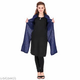 Women's Shrug Kurti Solid Blue Woollen Kurti