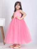 Toy Balloon Kids Hot Pink Full Length Girls Party wear Dress