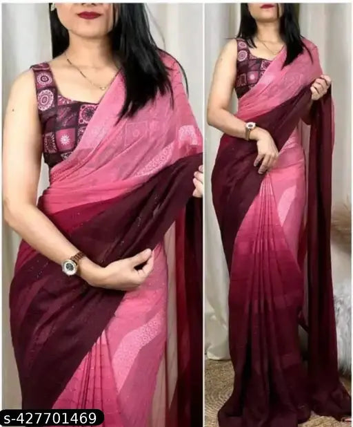 New Design Fancy Women's Georgette Sarees With Running Blouse // Party wear Saree // Wedding Saree // saree for women // ladies saree