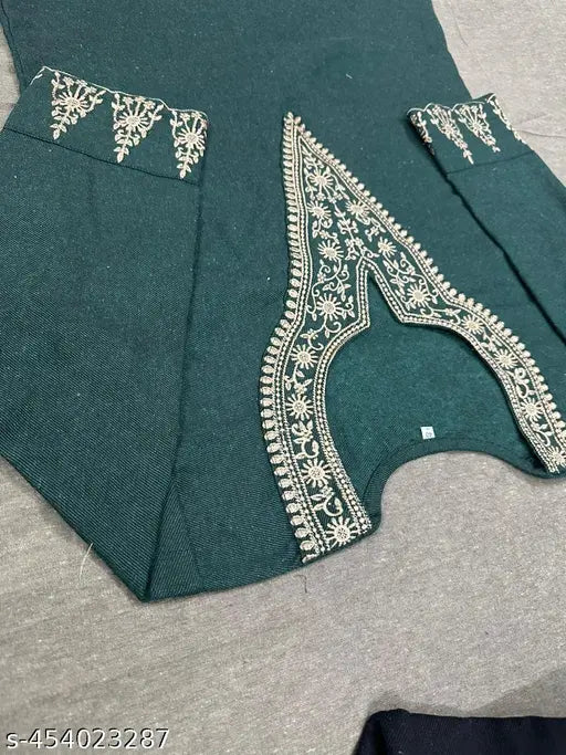 Green Woolen Kurta, Kashmiri Kurta, Pashmina woolen Kurta