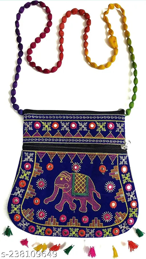 Stylish Rajasthani Blue Sling Bag