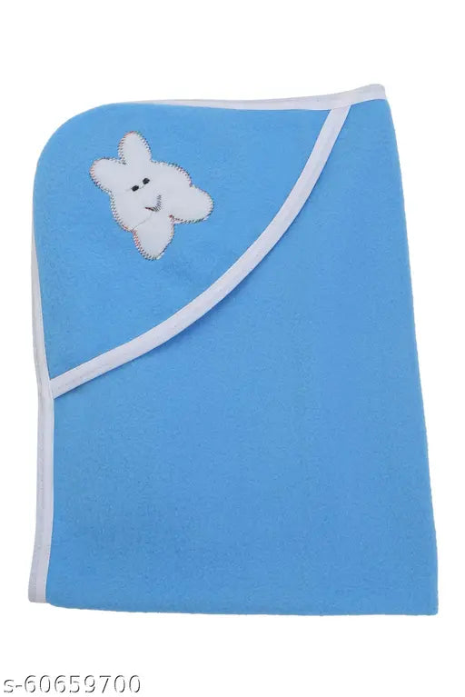 NCY Fleece Hooded Baby Blanket Pack Of 4