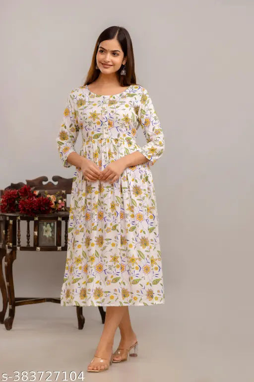 Trendy Rayon Floral Prociom Printed Anarkali Kurtis