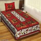 Pack of 3 Jaipuri Cotton Single Bed Bedsheet 3 Bedsheet with 3 Pillow Cover