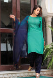 Women Embroidery Mirror Work Kurti Patiala Dupatta set