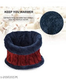 Woolen Beanie Cap Unisex Plus Muffler Scarf Set for Men Women Girl Boy - Warm, Snow Proof - 20 Degree Temperature