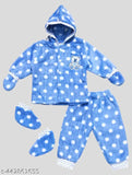 Kids Winter Wear Baby Boy Sweater Set- Sky Blue