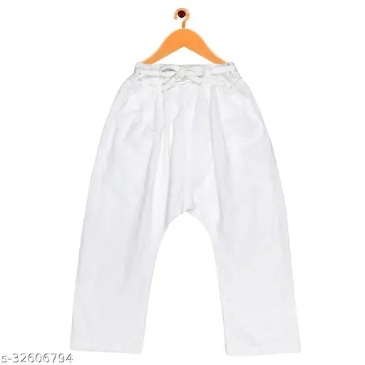 SHOPPERTREE SOLID WHITE PYJAMA FOR GIRLS