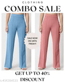 high-waisted bell-bottom pants you can embrace With good quality matarial for girls and women COMBO OF 2