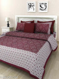 Cotton double bedsheet with 2 pillow covers