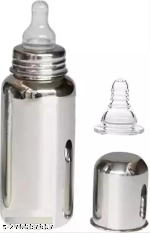 BLESSING ENT Baby Feeding Bottle Stainless Steel for Kids Steel Feeding Bottle for Milk.Zero Percent Plastic No Leakage with Internal (Combo pack)