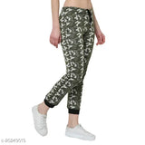 Women Textured StraightFit Green Trousers