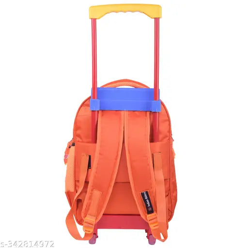 Indian Riders Ice Bear Happy Family Kid's School & Travel Trolley Bag (Orange, 25 L) Waterproof Trolley (Orange, 25 L)