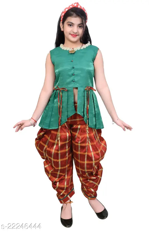 SNIFFY Party Wear Girls Patiala Suit For Kids