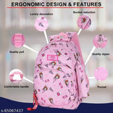 Tinytot 26 Litre,(Light Pink) Stylish & Trendy Water Resistant Hi Storage School Collage Travel Backpack Bag for Girls & Women, 18 Inch