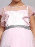 Toy Balloon Kids Baby Pink Full-Length Girls Party Wear Gown