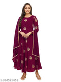 Purple embroidery kurti