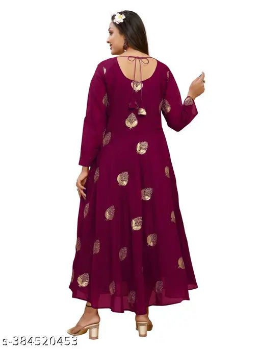 Purple embroidery kurti