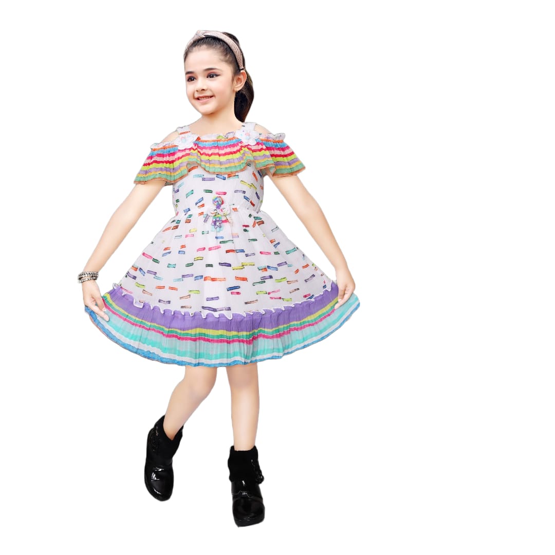 Baby Girl Multi Colour Frock Dress - GillKart