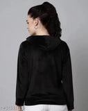 Velvet Chain Hoodie Black For Girls