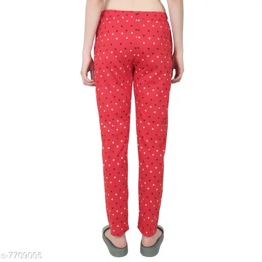 Women's Regular Fit Printed Trackpants/Soft Cotton Night Wear Lower Pyjama