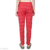 Women's Regular Fit Printed Trackpants/Soft Cotton Night Wear Lower Pyjama