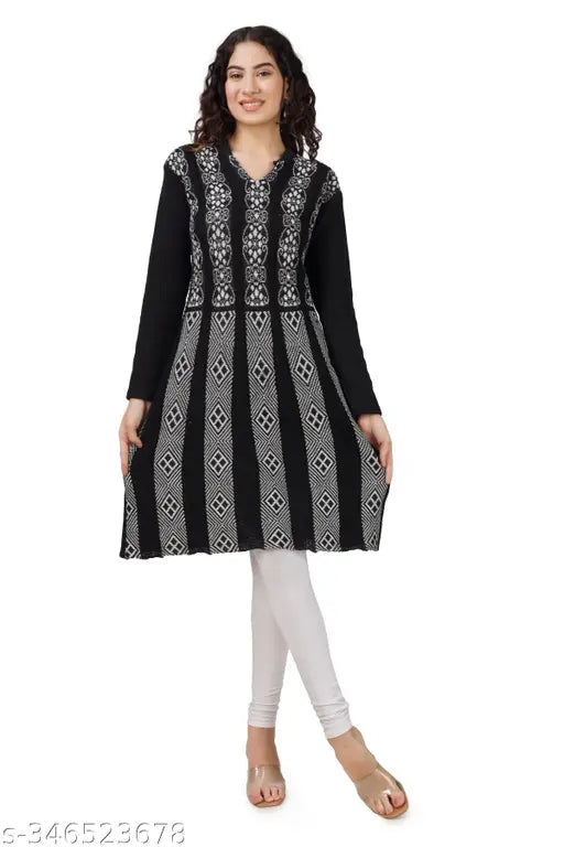 DIMSY COLLECTION presents a women's woolen frock kurti for coming winter season