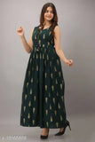 JD PRINTED DARK GREEN Kurtis