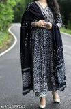 Anarkali Gown with Beautiful sequence Embroidery with Gota deatiling dupatta set