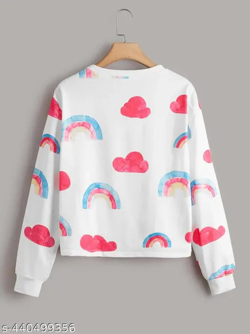 Rainbow Print Random Sweatshirt