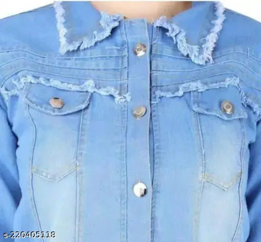 Denim Jacket For Women & Girls Blue Denim Jackets & Coats Pack Of 1