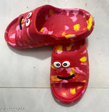 Cute smiley marble orange daily use slipper for kids