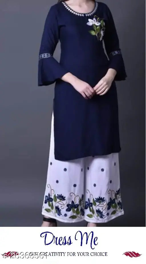 """"Chitrarekha Alluring Women""""Kurta With Sharara Sets""""Navy Blue