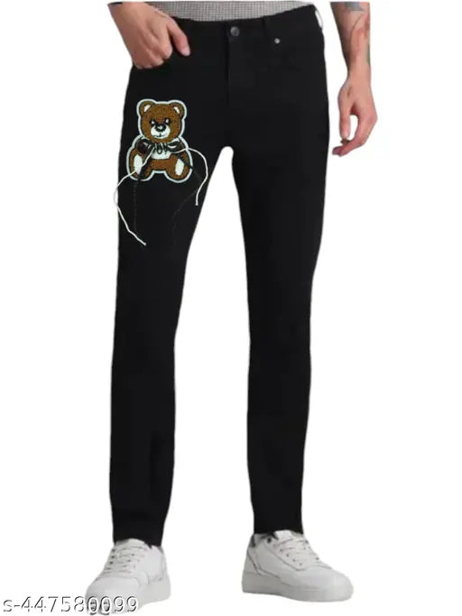 Men fashion teddy jeans