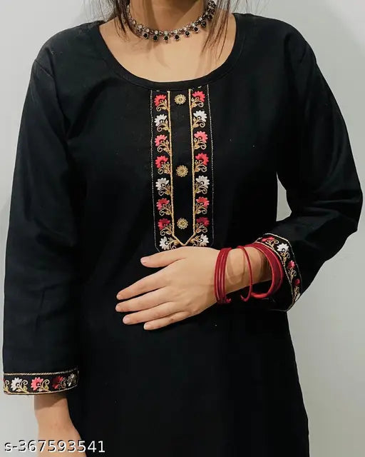 Woollen Embroidery Kurti