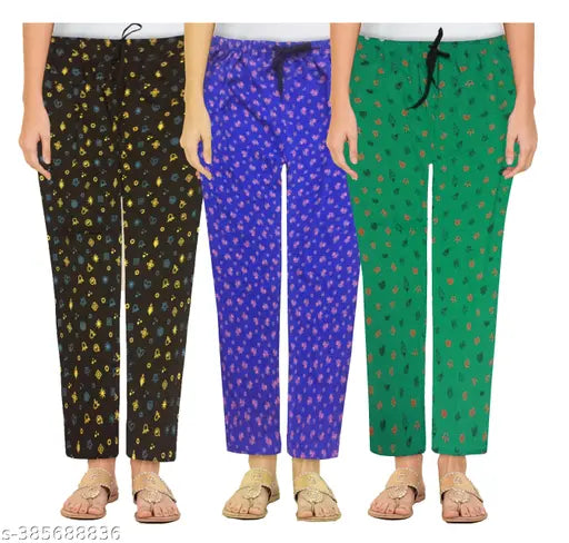 AFRA WOMEN PYJAMA (night pant) PACK OF 3 PCS