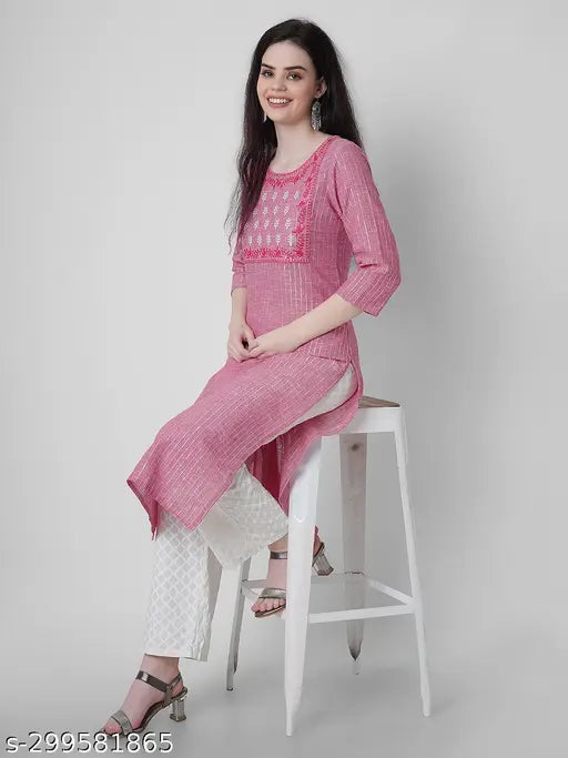 A-Line Women Cotton Kurti