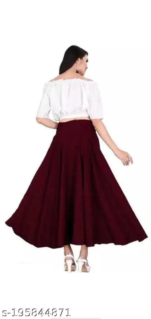 Women's Maroon Skirt