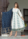 PLUS/BIG/LARGE/EXTRA SIZE ANARKALI LONG KURTA WITH DUPATTA PARTY DRESS